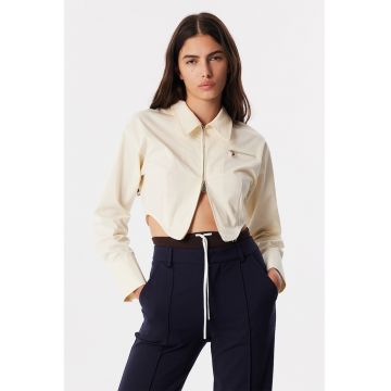 Camasa crop cu fermoar