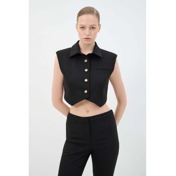 Camasa crop cu maneci scurte