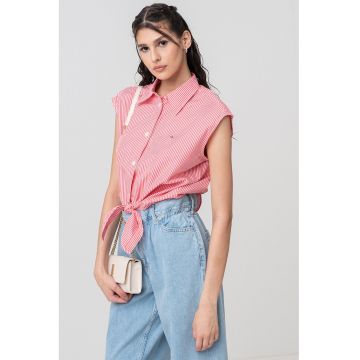 Camasa crop cu prindere frontala