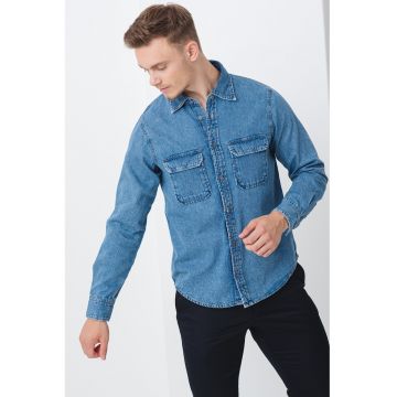 Camasa regular fit din chambray