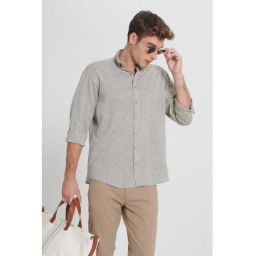 Camasa relaxed-fit din amestec de in