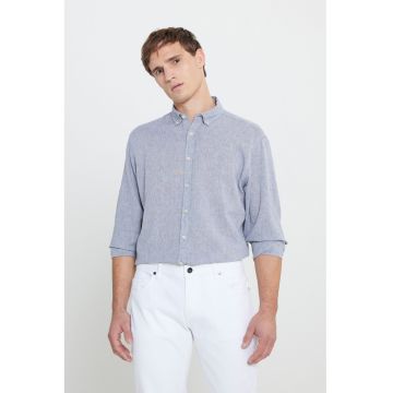 Camasa relaxed-fit din amestec de in