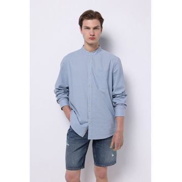 Camasa relaxed-fit din bumbac si in