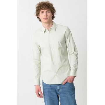 Camasa slim-fit cu model uni