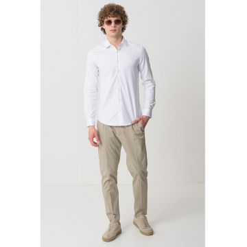 Camasa slim fit din amestec de bumbac organic