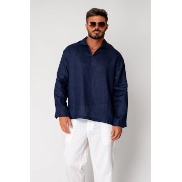 Camasa tip tunica 100% In Navy I 17484
