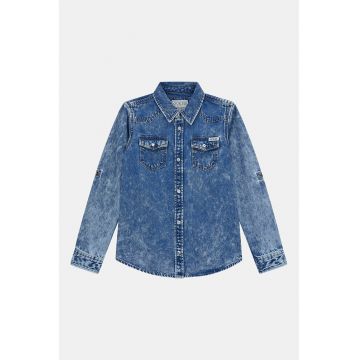 Jacheta din denim cu nasturi