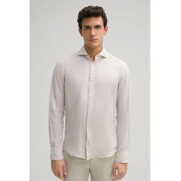 Cămașă regular fit cu mânecă lungă JP4 - Bej