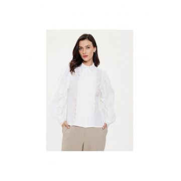 Camasa dama -  303641320 - Bumbac - Alb