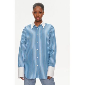 Camasa dama -  303647582 - Bumbac organic - XL INTL - Albastru