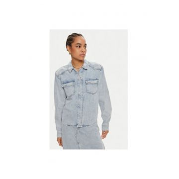 Camasa dama -  304354410 - Bumbac - Albastru