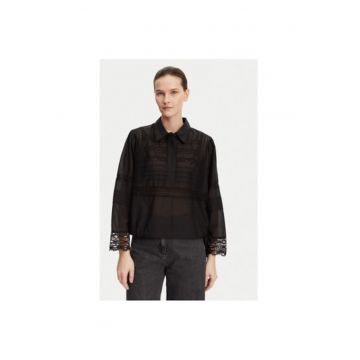 Camasa dama -  304892790 - Bumbac organic/Viscoza - Negru