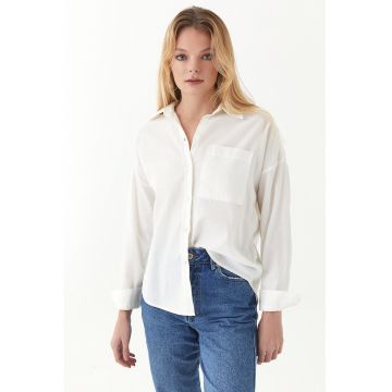 Camasa din bumbac cu model uni