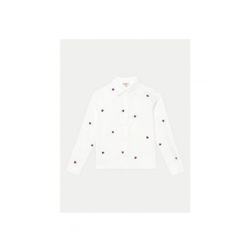 Camasa fete -  304930553 - Bumbac - Alb - Alb