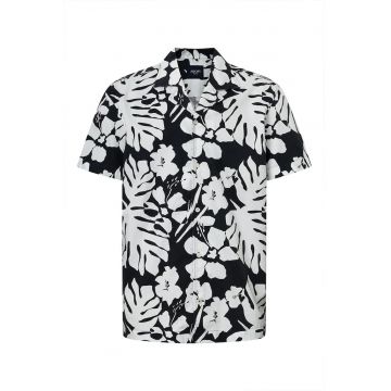 Camasa regular fit cu maneca scurta si imprimeu floral JP2