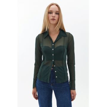 Camasa slim fit transparenta