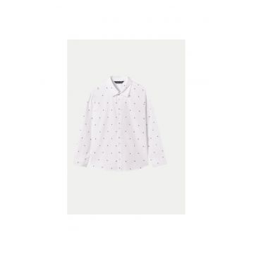 Camasa baieti -  304297564 - Bumbac - 140 CM - Alb