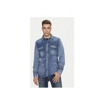 Camasa barbati -  304397219 - Bumbac/Viscoza - Albastru