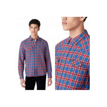 Camasa Barbati -  Camasa Western Cu Maneca Lunga - Croi: Regular Fit - Inchidere: Capse - Compozitie Material: 100% Bumbac - Numar De Buzunare: 2 - Multicolor - 1 Bucata