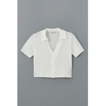 Camasa crop cu nasturi
