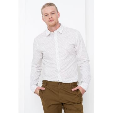 Camasa cu maneci lungi si model monograma