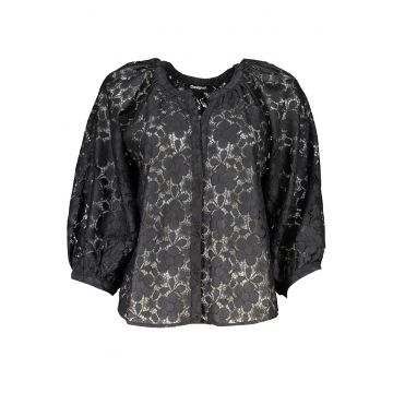 Camasa dama -  100% Poliester - Negru - 24SWBW02