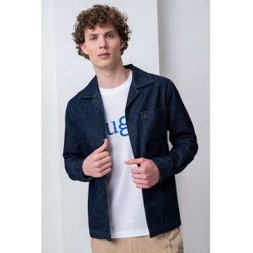 Camasa de denim cu guler clasic