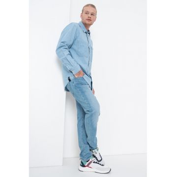 Camasa de denim cu maneci lungi