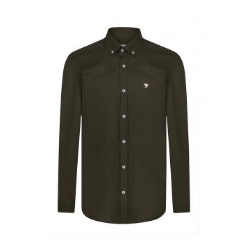 Camasa din amestec de bumbac cu guler Oxford