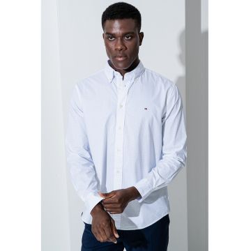 Camasa din bumbac cu model geometric