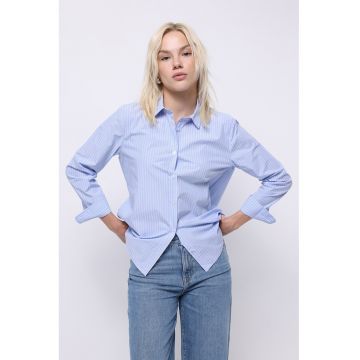 Camasa regular fit cu guler ascutit - Alb/Albastru deschis