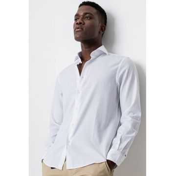 Camasa regular-fit cu model uni