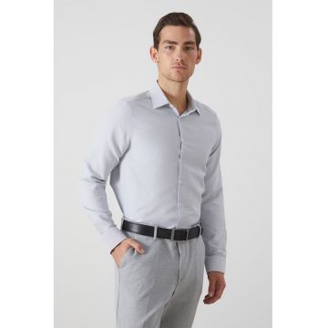Camasa slim fit cu aspect texturat