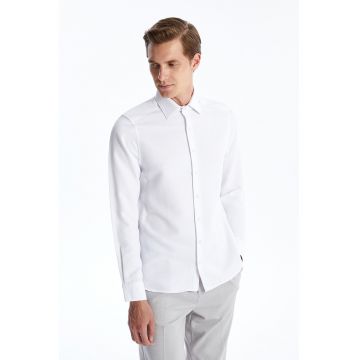 Camasa slim fit cu aspect texturat