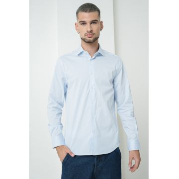 Camasa slim fit cu guler fixat cu nasturi
