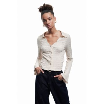 Camasa slim fit cu maneci clopot