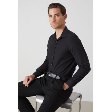 Camasa slim fit din amestec de bumbac