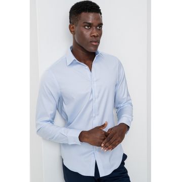 Camasa slim-fit din amestec de bumbac organic