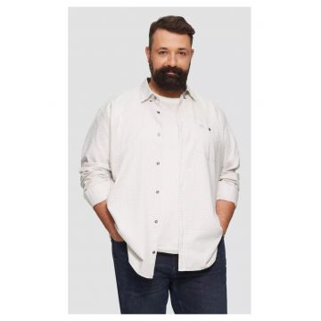 Camasa barbati big sizes - cu maneca lunga si imprimeu in carouri - Regular fit
