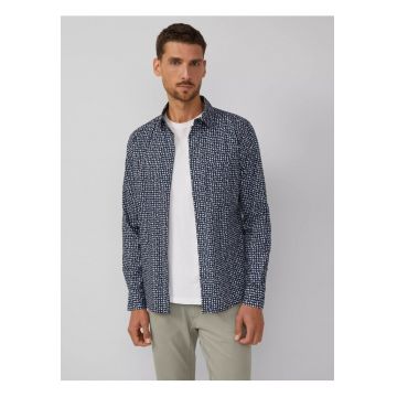 Camasa barbati - Slim fit cu imprimeu cu puncte - din amestec de bumbac
