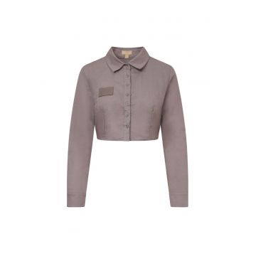 Camasa crop cu maneci lungi