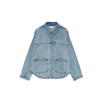 Camasa dama -  denim albastru deschis - bumbac si poliester
