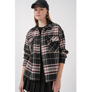 Camasa dama  in carouri - multicolor - textil