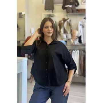 Camasa dama neagra din bumbac