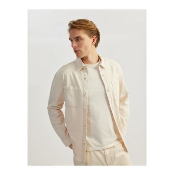 Camasa de denim cu buzunare aplicate