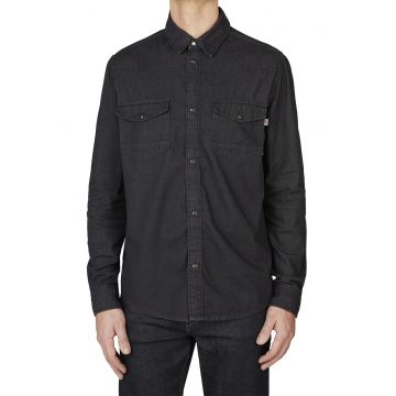 Camasa de denim cu buzunare pe piept