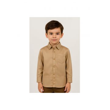 Camasa de satin cu maneci lungi