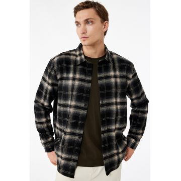 Camasa din amestec de bumbac cu model in carouri