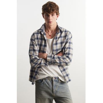 Camasa din bumbac cu model in carouri