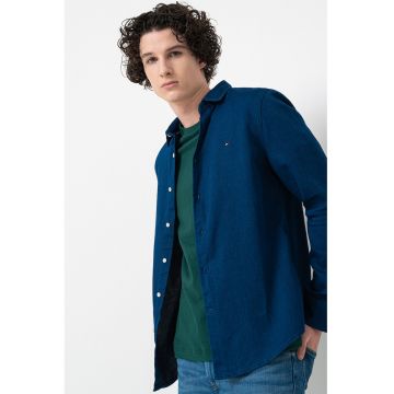 Camasa din bumbac cu model uni